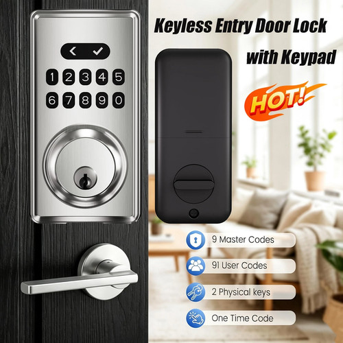 Keyless entry door - keyless, lock