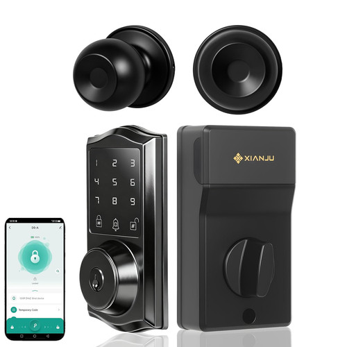 Keypad deadbolt and door knob - and,